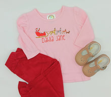 Load image into Gallery viewer, Santa's Helper Ruffle Tee Shirt | Girls | Short Sleeve | Holiday | Long Sleeve |