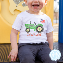 Load image into Gallery viewer, Tractor with American Flag Tee