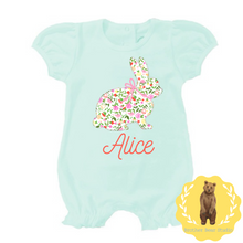 Load image into Gallery viewer, Floral Bunny with name Bubble