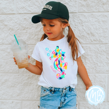 Load image into Gallery viewer, Colorful Sea Horse Tee