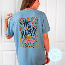 Load image into Gallery viewer, He Is Risen Floral Tee (Design on Back)