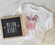 Load image into Gallery viewer, Merry & Bright Sweatshirt | Christmas | Toddler | Baby | Girl | Santa |