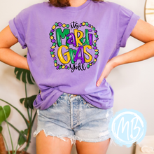 Load image into Gallery viewer, Mardi Gras Y'all Youth & Adult Tee