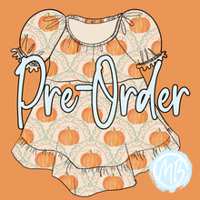 Load image into Gallery viewer, Pumpkin Peasant Dress -PREORDER