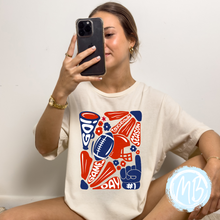 Load image into Gallery viewer, Red & Blue Gameday Adult Tee