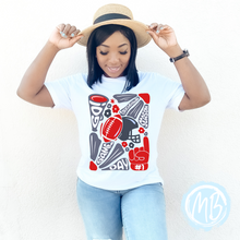 Load image into Gallery viewer, Red & Grey Gameday Adult Tee