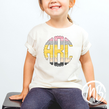 Load image into Gallery viewer, Pencil Scallop Monogram Tee