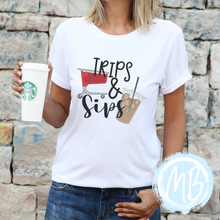 Load image into Gallery viewer, Trips & Sips Tank, Tee or Raglan