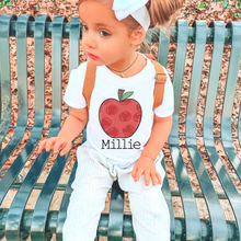Load image into Gallery viewer, Polka Dot Apple w/name Tee