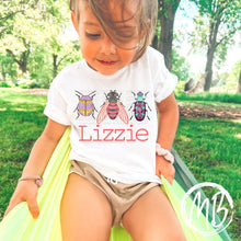 Load image into Gallery viewer, Bug Trio w/name Tee