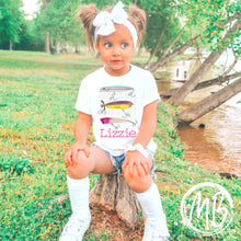 Load image into Gallery viewer, Fishing Lure Trio with name Ruffle Tee