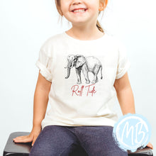 Load image into Gallery viewer, Alabama Elephant Tee | Toddler | Baby | Girl | School Spirit | Football |
