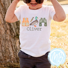 Load image into Gallery viewer, Duck Hunting w/name Boy's Tee