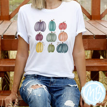 Load image into Gallery viewer, Colorful Pumpkins Adult Tee