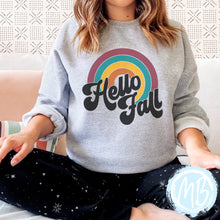 Load image into Gallery viewer, Retro Hello Fall Adult Sweatshirt