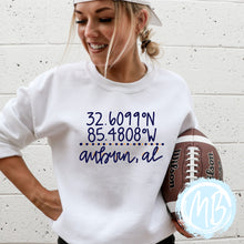 Load image into Gallery viewer, Auburn Coordinates Adult Sweatshirt