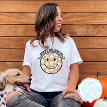 Load image into Gallery viewer, Happy Halloween Smiley Adult Tee