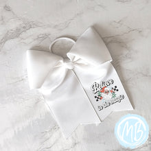 Load image into Gallery viewer, Believe in the Magic Bow | Large Bow | Girl's Bow | Holiday | Christmas | Santa |