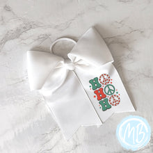 Load image into Gallery viewer, Ho Ho Ho Bow | Large Bow | Girl's Bow | Holiday | Christmas | Santa |