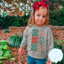 Load image into Gallery viewer, Ho Ho Ho Sweatshirt | Christmas | Toddler | Baby | Girl | Santa |