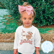 Load image into Gallery viewer, Tis the Season Sweatshirt | Christmas | Toddler | Baby | Girl | Santa |