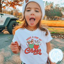 Load image into Gallery viewer, Cup of Cheer Tee | Christmas | Toddler | Baby | Girl | Santa |