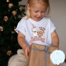 Load image into Gallery viewer, Tis the Christmas Season Tee | Christmas | Toddler | Baby | Girl | Santa |