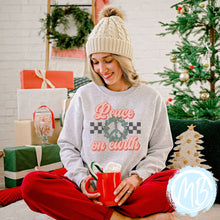 Load image into Gallery viewer, Peace on Earth Sweatshirt | Women | Christmas | Santa |