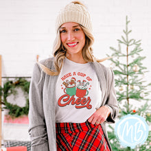 Load image into Gallery viewer, Cup of Cheer Tee | Women | Christmas | Santa | Adult |