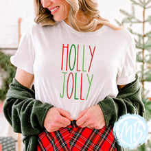 Load image into Gallery viewer, Holly Jolly Tee | Women | Christmas | Santa | Adult |