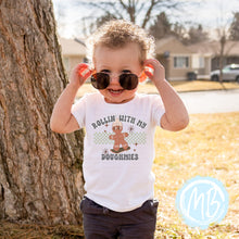 Load image into Gallery viewer, Rollin' with my Doughmies Tee | Christmas | Toddler | Baby | Boy | Santa |