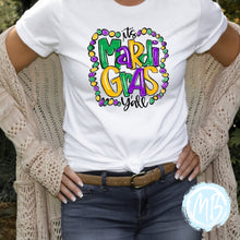 Load image into Gallery viewer, Mardi Gras Y'all Youth & Adult Tee