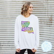 Load image into Gallery viewer, Louisiana Mardi Gras Youth & Adult Sweatshirt