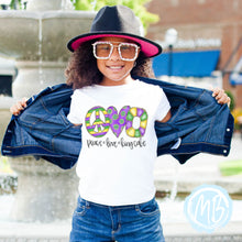 Load image into Gallery viewer, Peace Love Kingcake Toddler & Youth Tee