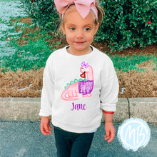 Load image into Gallery viewer, Dino Sweetheart Toddler & Youth Sweatshirt