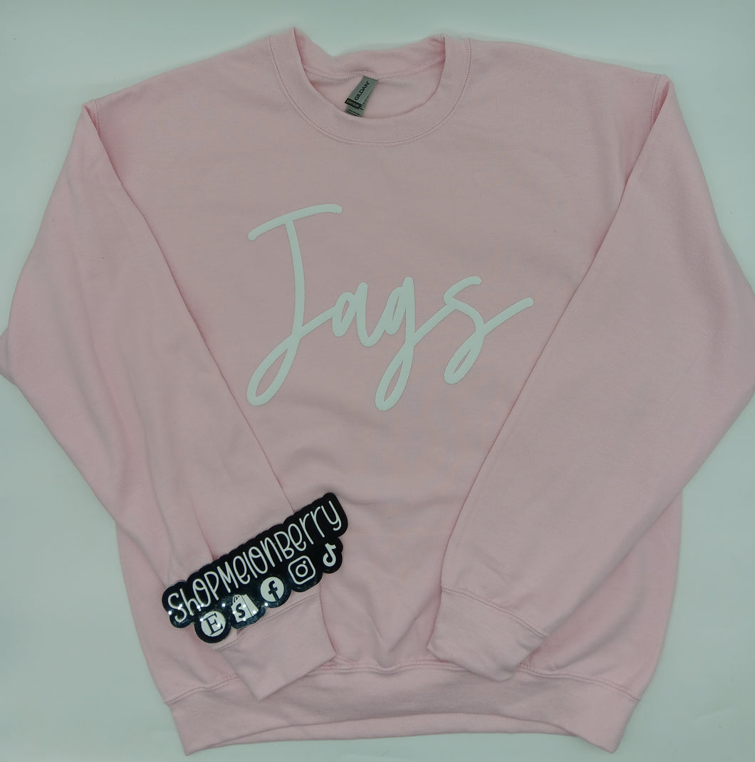 Pink Jags Puff Vinyl Tee or Sweatshirt