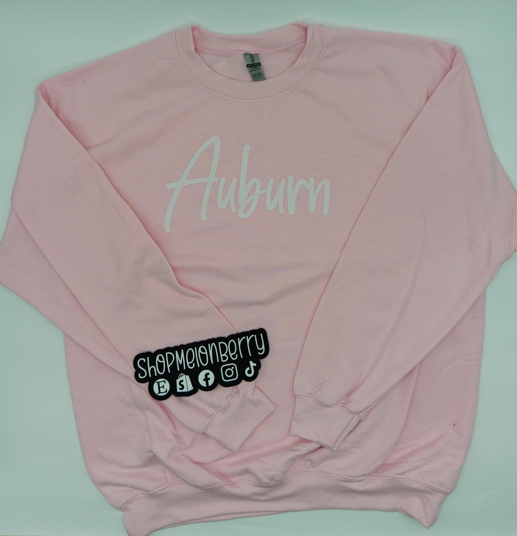 Pink Auburn Puff Vinyl Tee or Sweatshirt