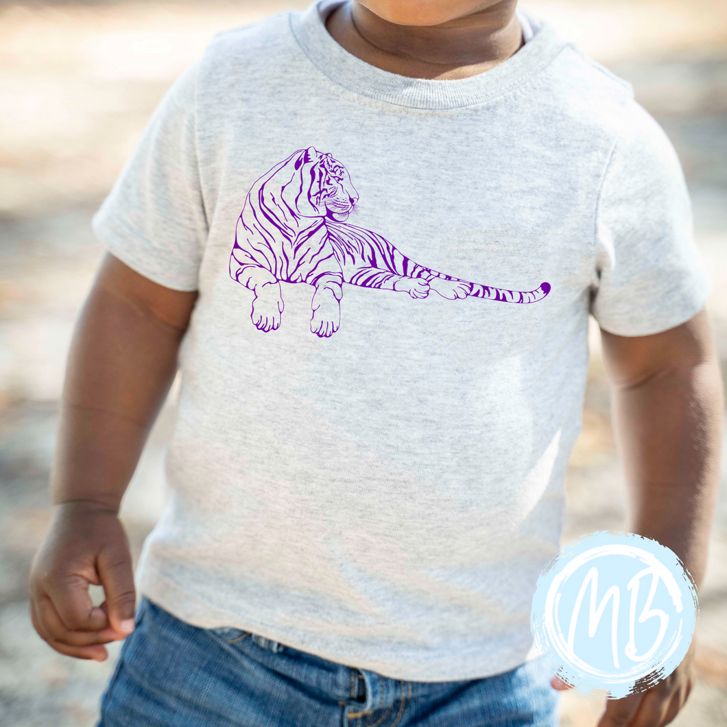 Purple Tiger Tee or Sweatshirt