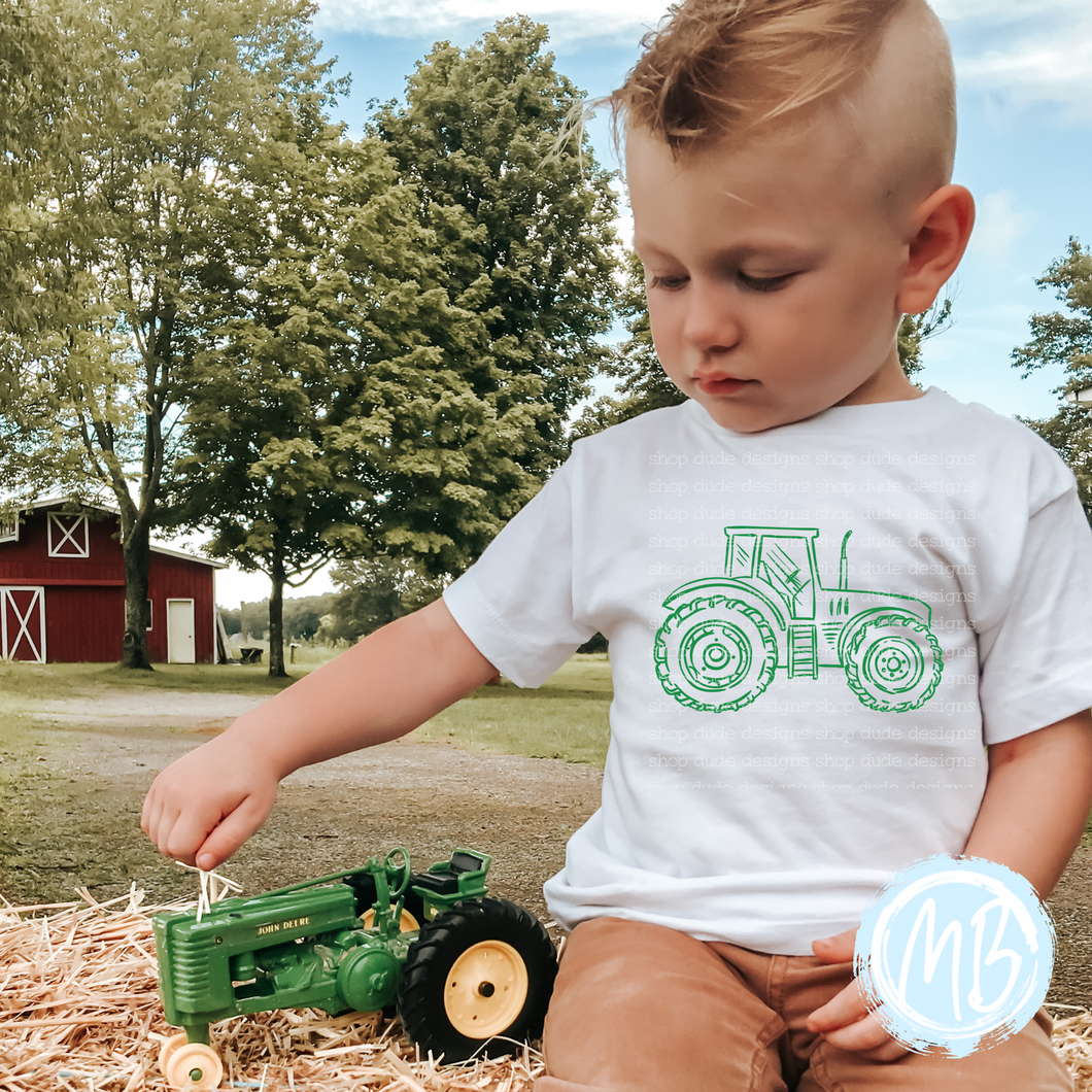 Green Tractor Tee | Farm Life | Summer |