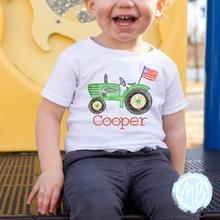 Load image into Gallery viewer, Tractor with American Flag | USA | Summer | 4th of July | Farmlife |

