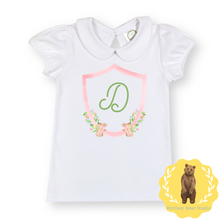 Load image into Gallery viewer, Bunny Crest Peter Pan Collar Tee
