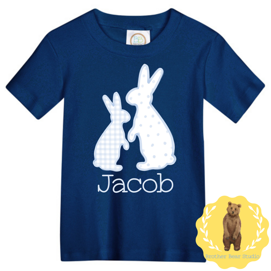Bunny Duo with name Tee