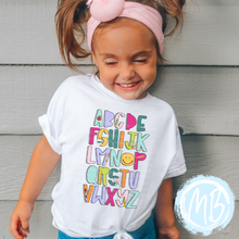 Load image into Gallery viewer, A-Z Tee | School | Toddler Tee | Baby Tee | Girl Tee | Back-To-School |
