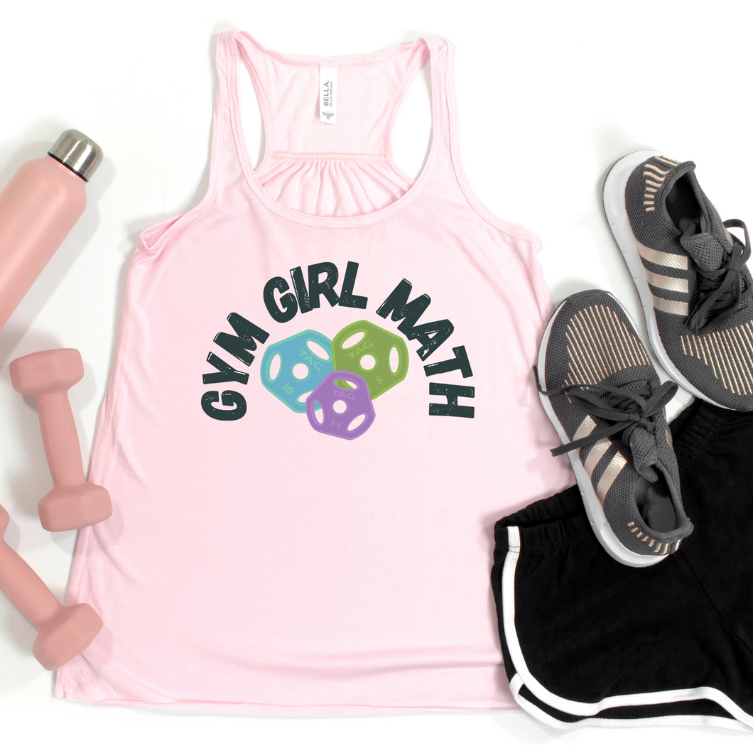 Gym Girl Math Racer Back Tank