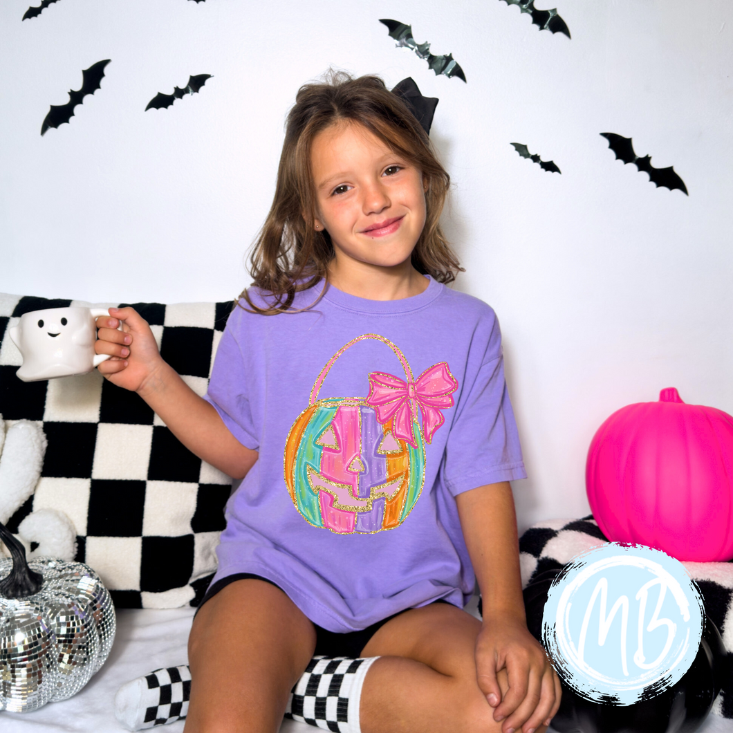 Sparkle & Treat Pumpkin Tee