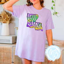 Load image into Gallery viewer, Louisiana Mardi Gras Youth &amp; Adult Tee
