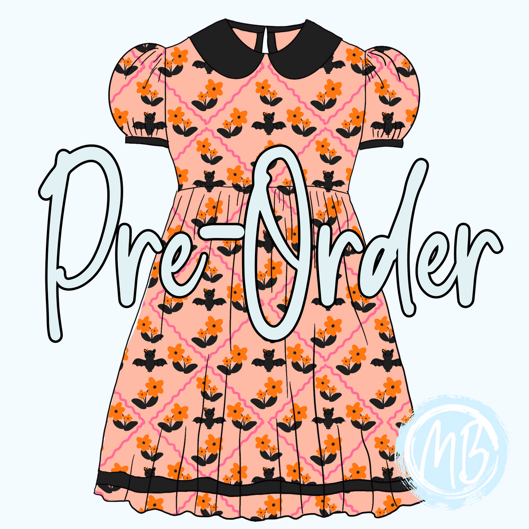 Pretty Bat Collard Dress-PREORDER