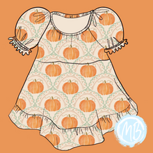 Load image into Gallery viewer, Pumpkin Peasant Dress -PREORDER
