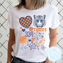 Load image into Gallery viewer, Tigers Game Day Collage Tee | School Spirit | Women&#39;s Tee | Youth Tee | Football | Alabama
