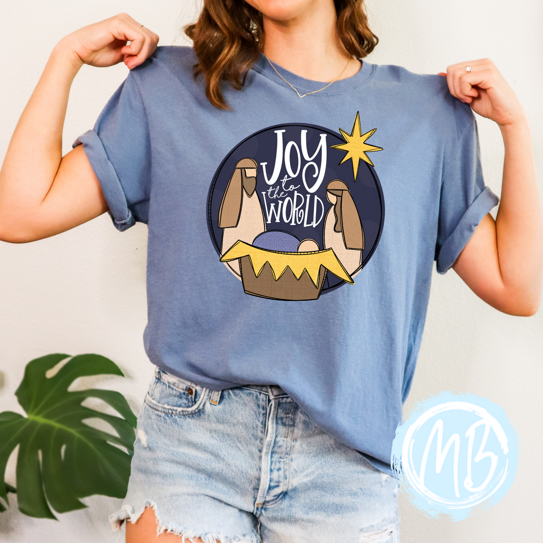 Joy to the World in a Manger Tee or Sweatshirt